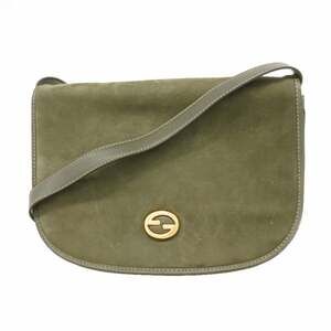 Gucci Shoulder Bag, Old 004 984 0363, Suede Leather, Khaki, Women's